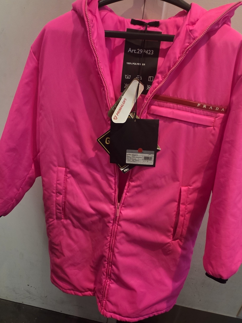 Prada Hot Pink Hooded Ski Coat - Picture 3 of 7